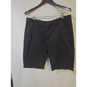 Volcom Corpo Class Chino Shorts, Mens 33, Blue, Pockets, Belted